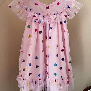 Pippa & Julie Pink Dress with Heart Details
